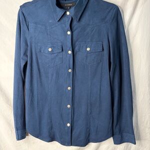 Olivaceous Deep Blue Collared Shirt